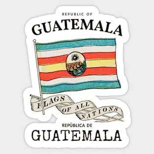 Vintage Guatemala Country Flag Sticker